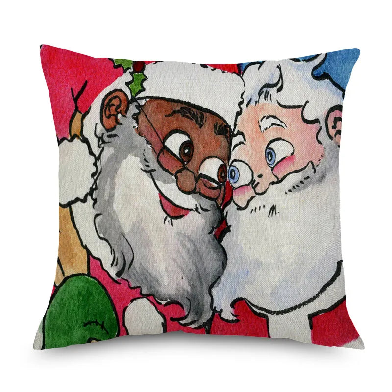 African American Santa Claus Pillow Case's