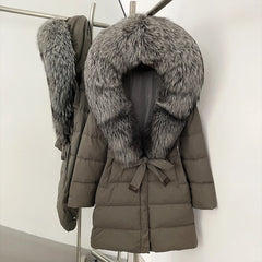 Down Jacket With Fur Hood