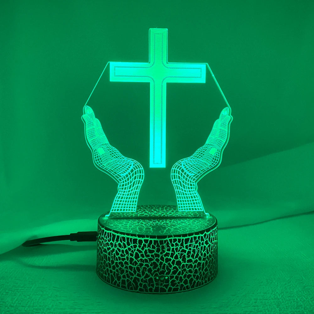 3D Jesus Cross Night Lamp