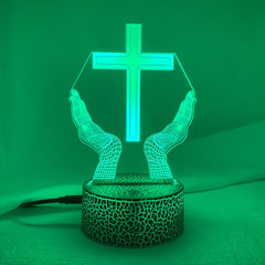 3D Jesus Cross Night Lamp