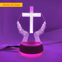 3D Jesus Cross Night Lamp
