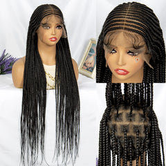 36 Inches Synthetic Black Knotless Box Braid Wig