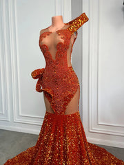 Orange Crystal's Prom Dress