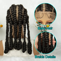 16 inch Synthetic Braided Lacefront Wig