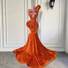 Orange Crystal's Prom Dress