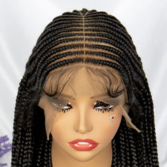 36 Inches Synthetic Black Knotless Box Braid Wig
