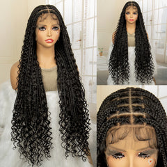 36 Inches Synthetic Braided Lacefront With Baby Hair