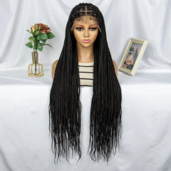 Synthetic Lace Front 36 inches Knotless Braided Wig