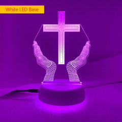3D Jesus Cross Night Lamp