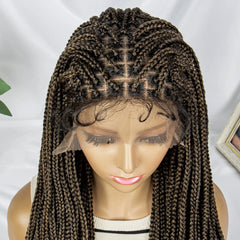 Synthetic Lace Front 36 inches Knotless Braided Wig