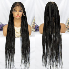 36 Inches Synthetic Black Knotless Box Braid Wig