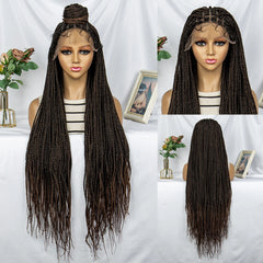 Synthetic Lace Front 36 inches Knotless Braided Wig
