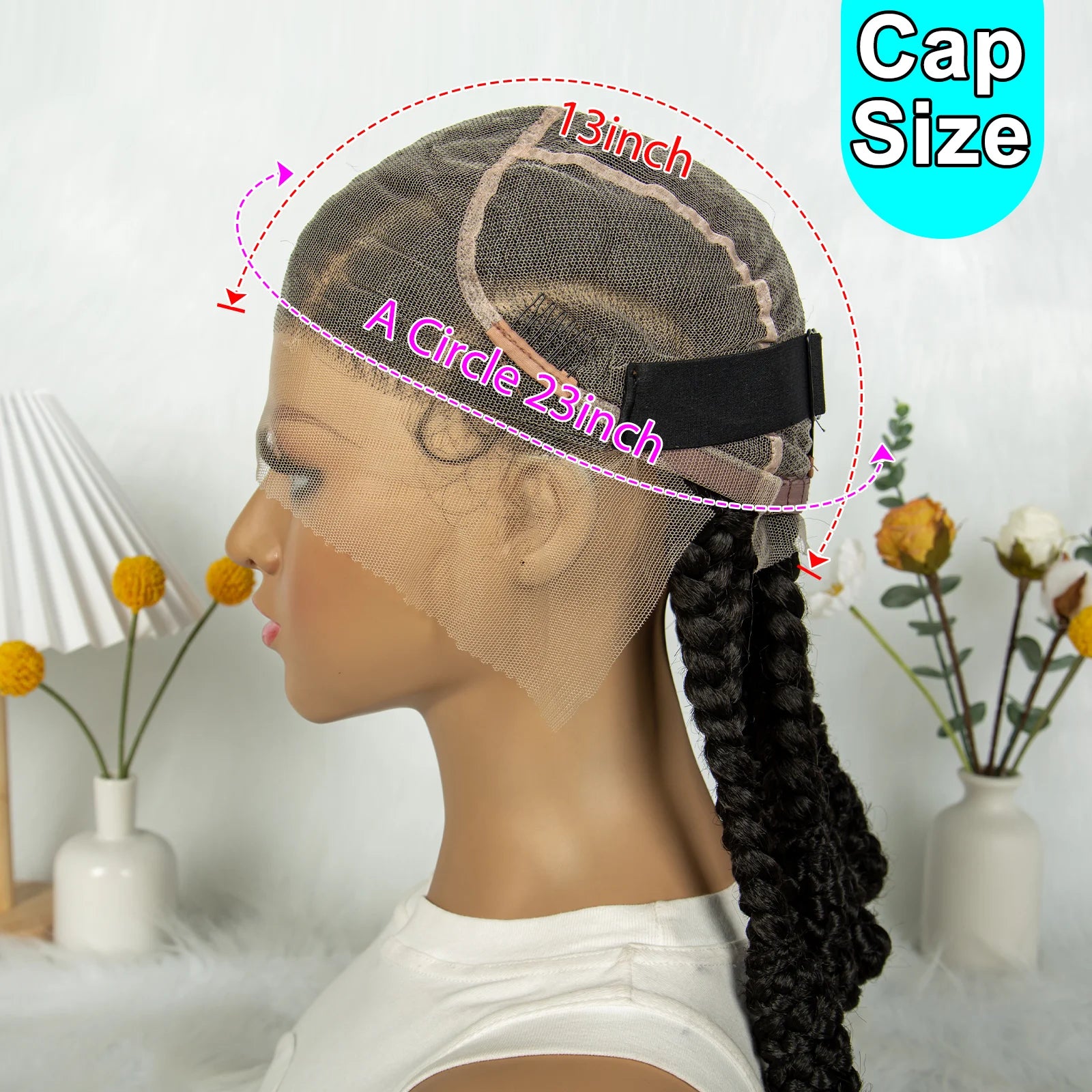 16 inch Synthetic Braided Lacefront Wig