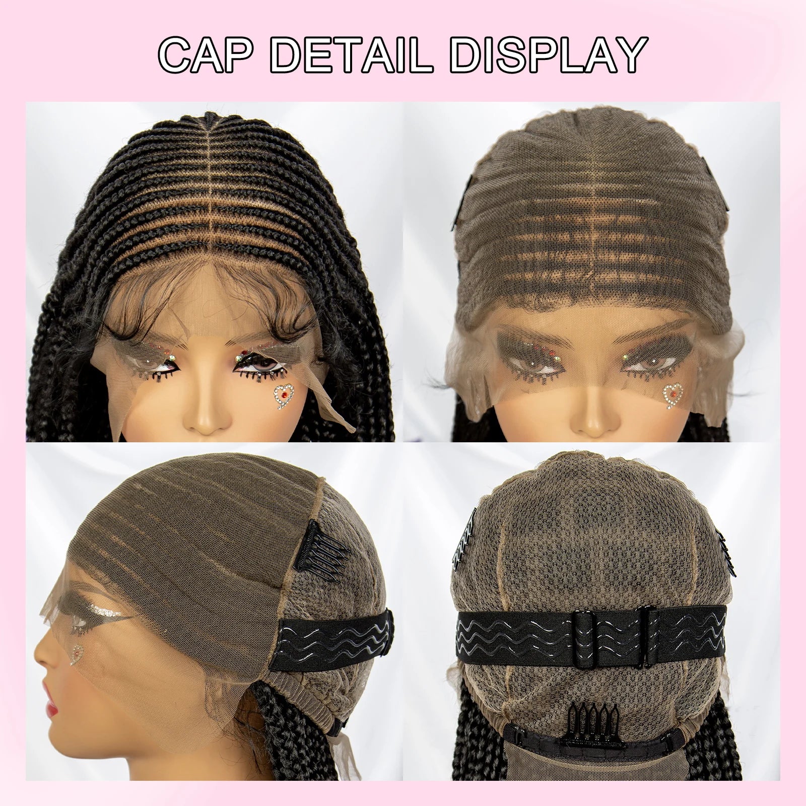 36 Inches Synthetic Black Knotless Box Braid Wig
