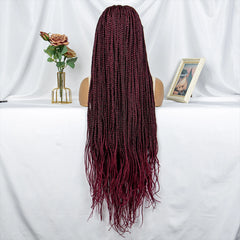 Synthetic Lace Front 36 inches Knotless Braided Wig
