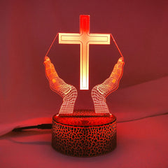 3D Jesus Cross Night Lamp