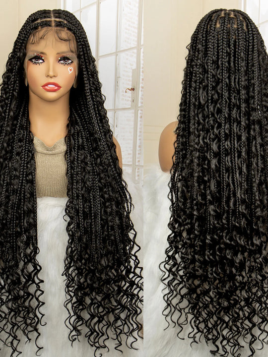 36 Inches Synthetic Braided Lacefront With Baby Hair