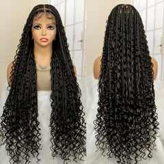 36 Inches Synthetic Braided Lacefront With Baby Hair