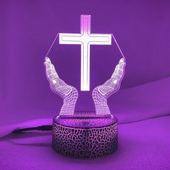3D Jesus Cross Night Lamp
