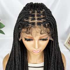 Synthetic Lace Front 36 inches Knotless Braided Wig