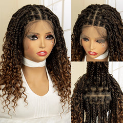 14 Inches Burgundy Box Braided Wig