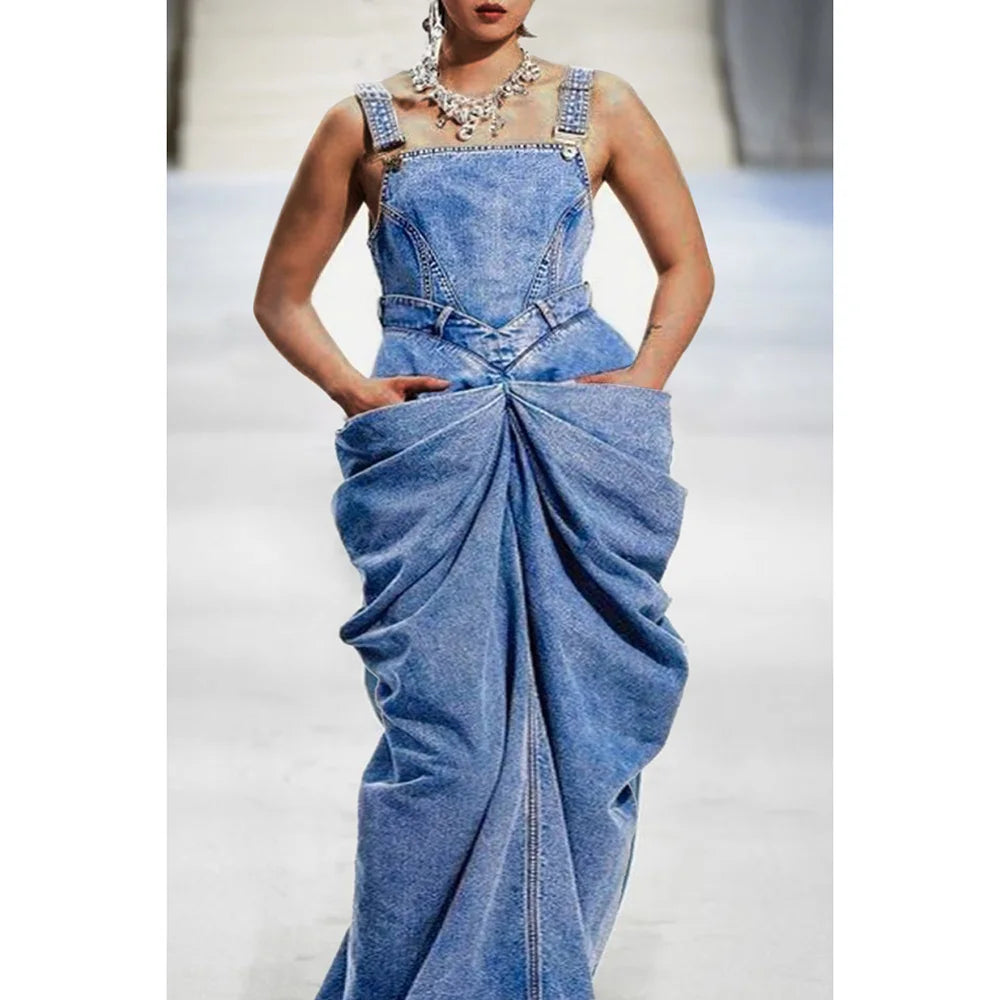 Plus Size Denim Overall's Dress