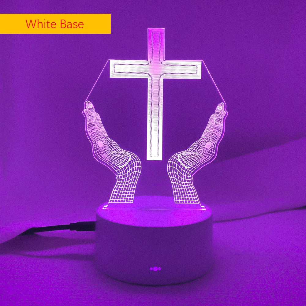 3D Jesus Cross Night Lamp