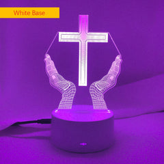 3D Jesus Cross Night Lamp