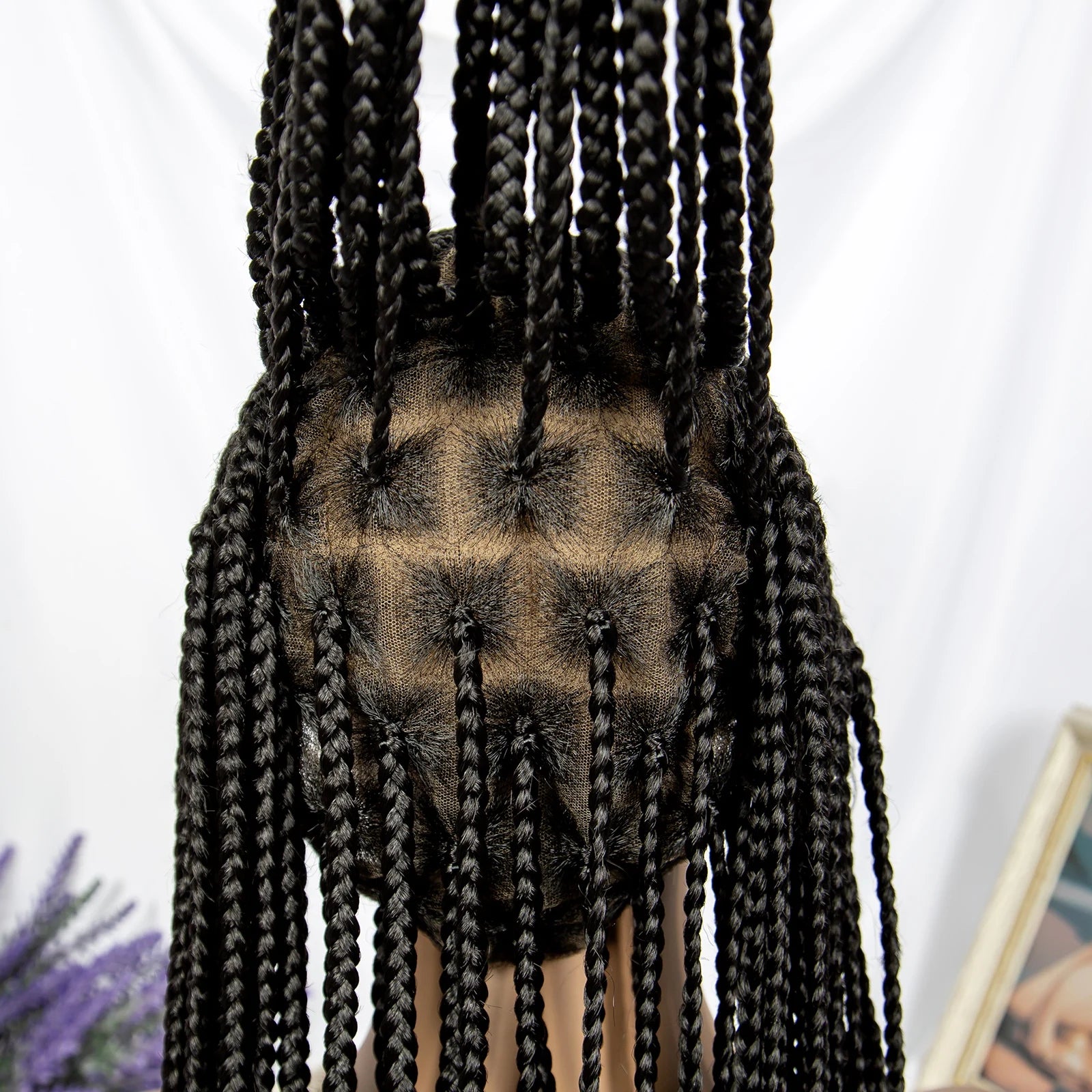36 Inches Synthetic Black Knotless Box Braid Wig