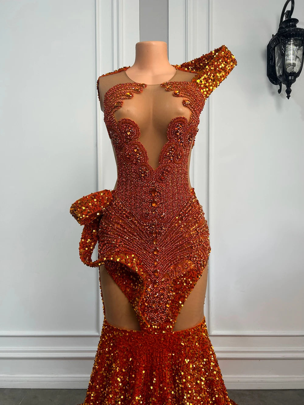 Orange Crystal's Prom Dress