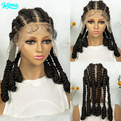 16 inch Synthetic Braided Lacefront Wig