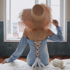 High Fashion Tie Up String Bathing Suit - KeepMeDifferent