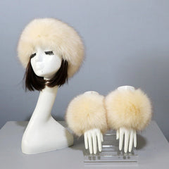 Faux Fur Headband & Wrist Cuff Set