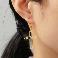 Jesus (Our Lord And Savior Cross Earring's)