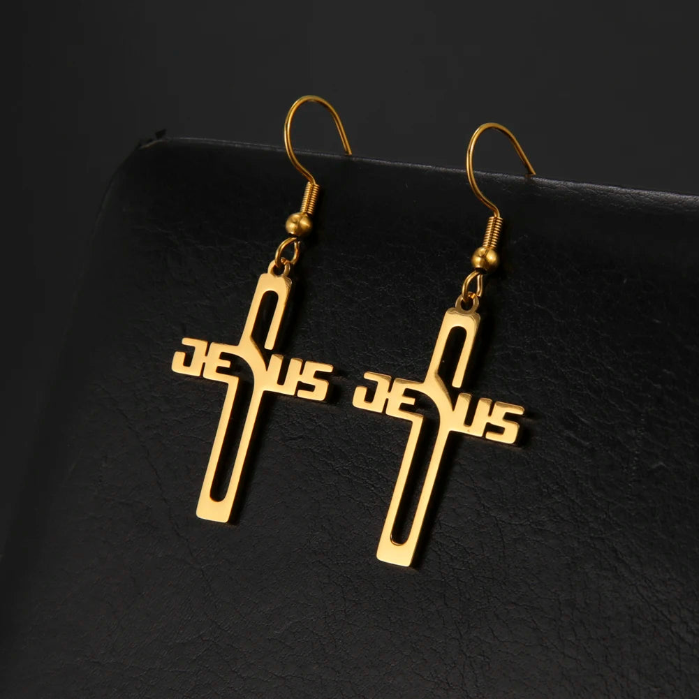 Jesus (Our Lord And Savior Cross Earring's)