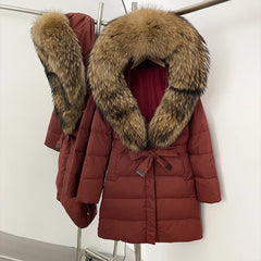 Down Jacket With Fur Hood