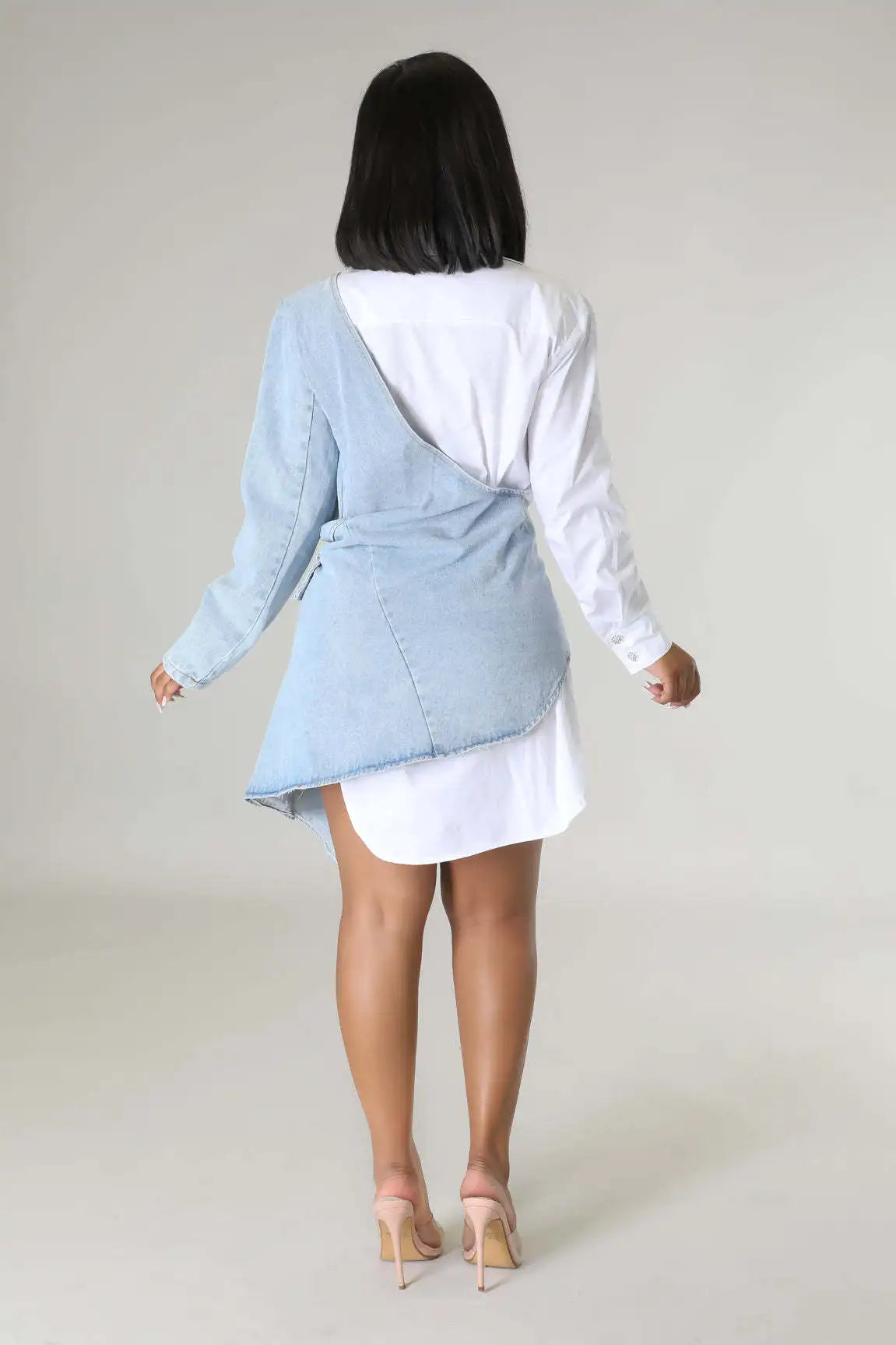 Twice The Denim (Half Jean Half Material Dress)