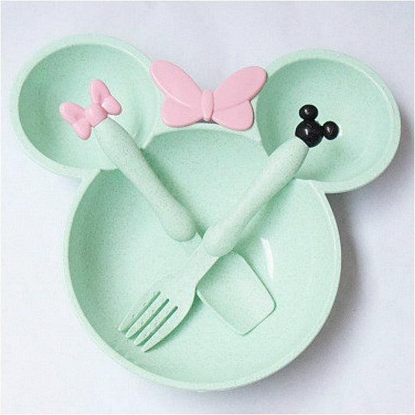 3pc Mouse Plate Set