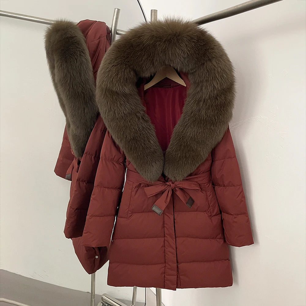 Down Jacket With Fur Hood