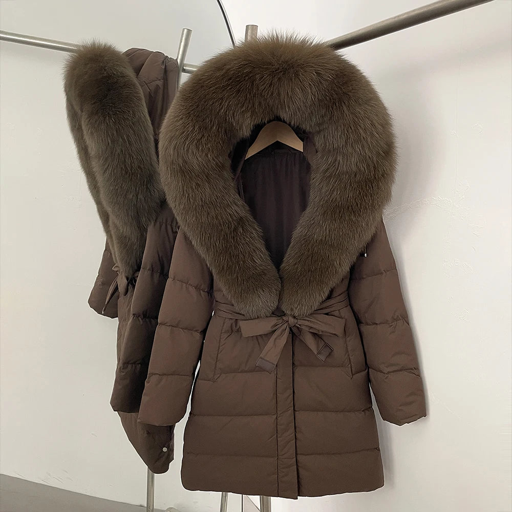 Down Jacket With Fur Hood