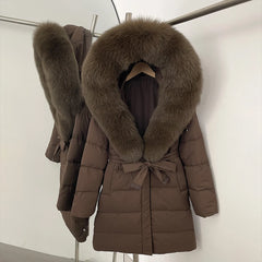 Down Jacket With Fur Hood