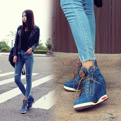Denim Wedge Shoes