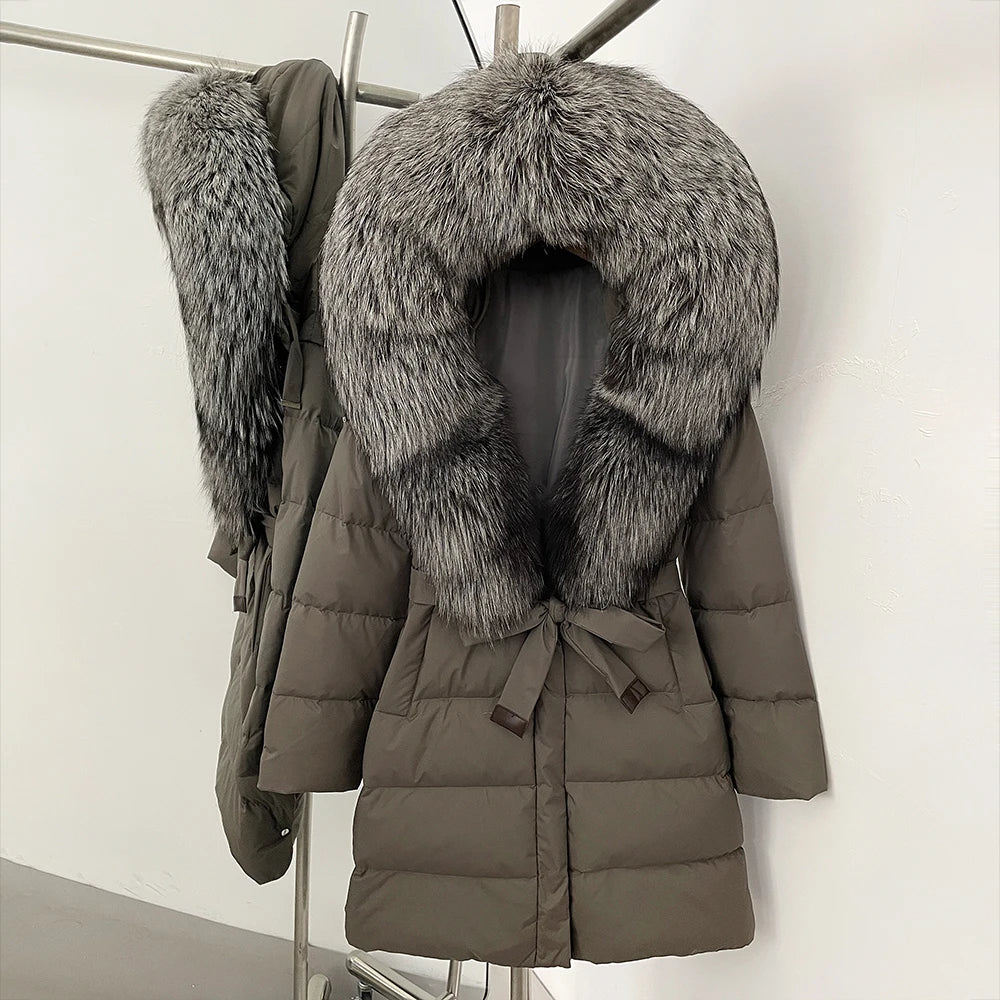 Down Jacket With Fur Hood