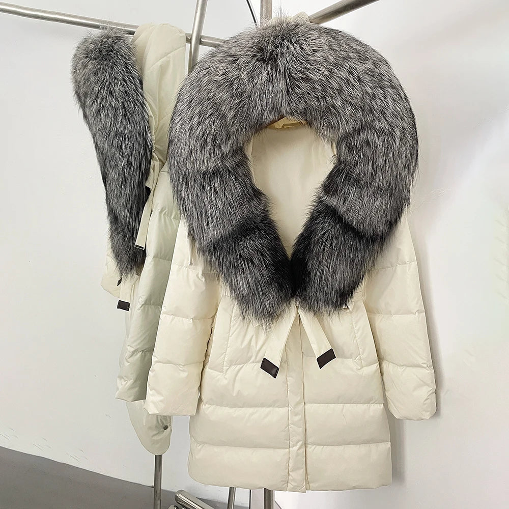 Down Jacket With Fur Hood