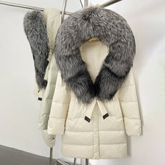Down Jacket With Fur Hood