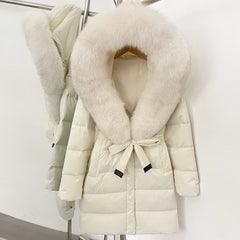 Down Jacket With Fur Hood