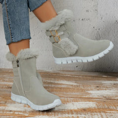 Velvet And Fur Winter Boot's