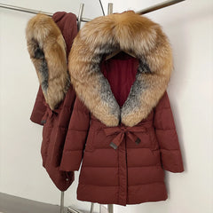 Down Jacket With Fur Hood