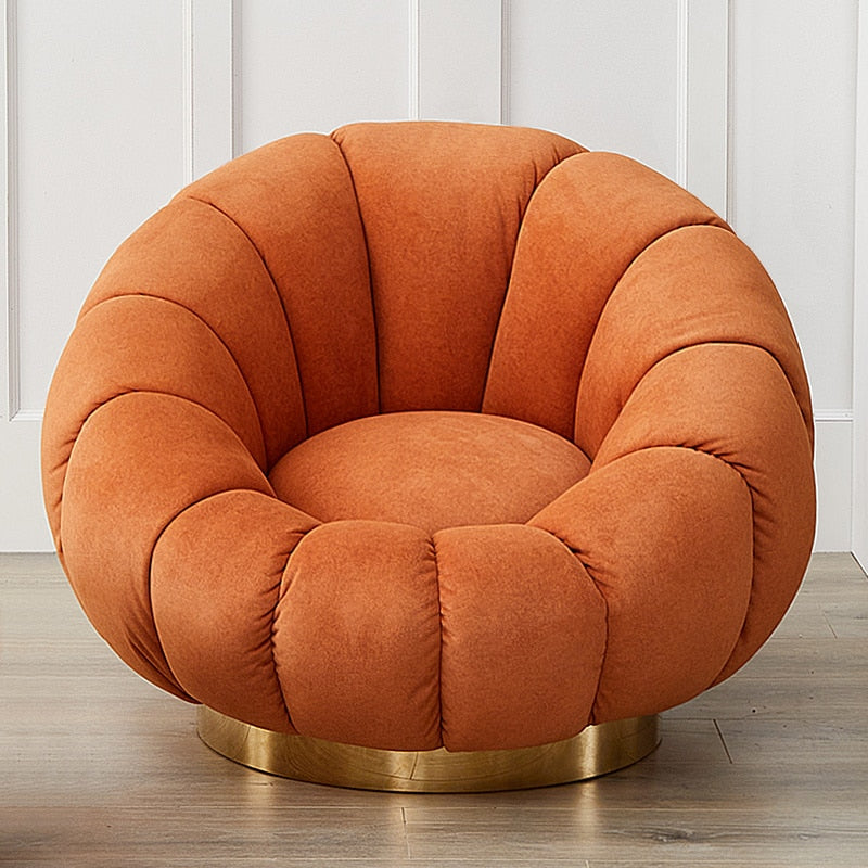 Cashmere Pumpkin Sofa And Ottoman