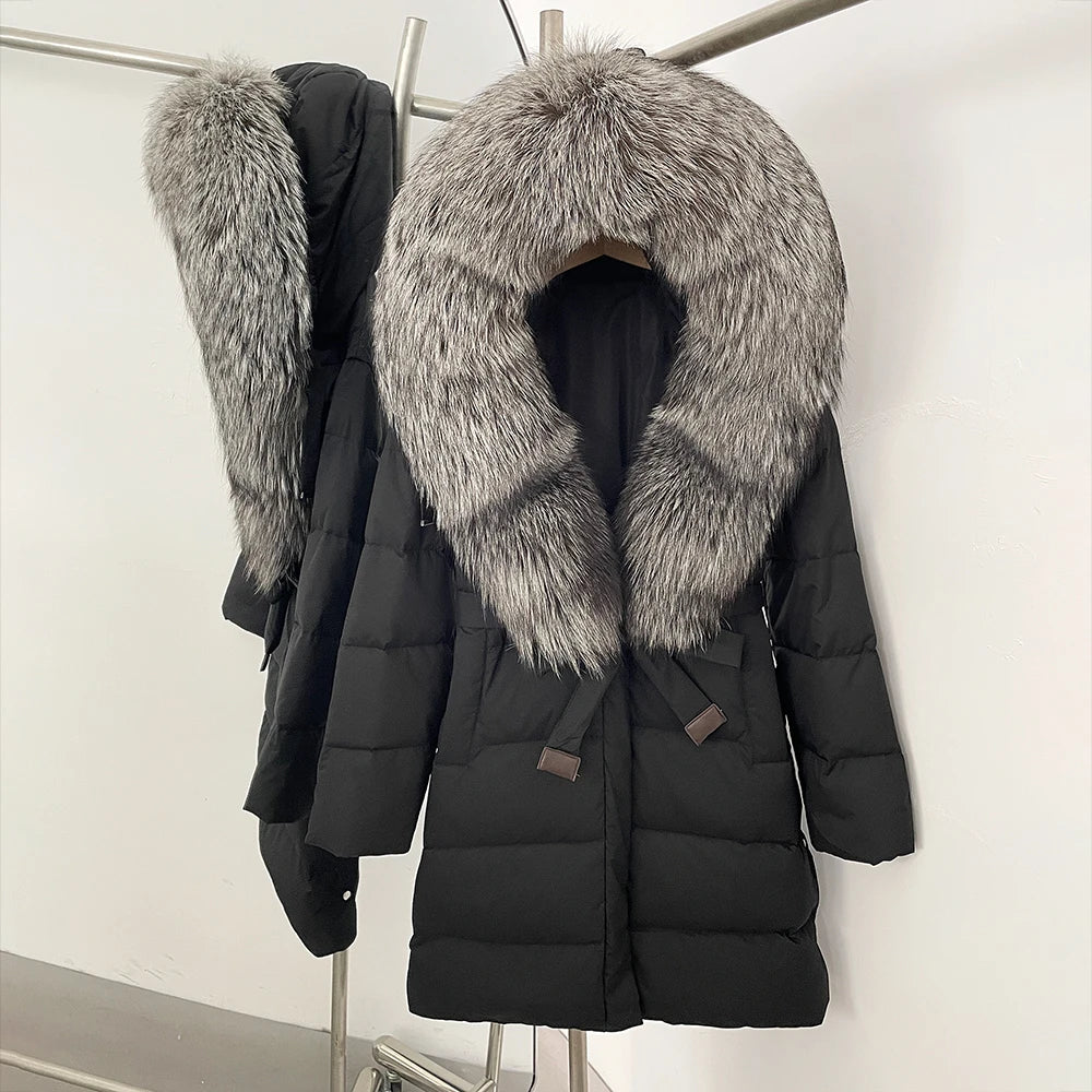 Down Jacket With Fur Hood